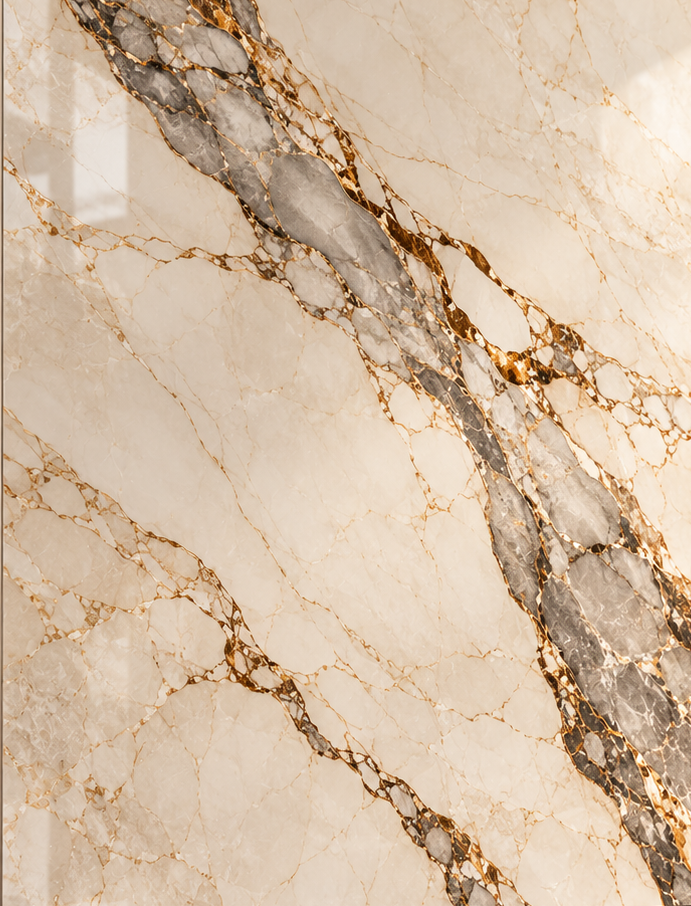 Marble-Look tile finish